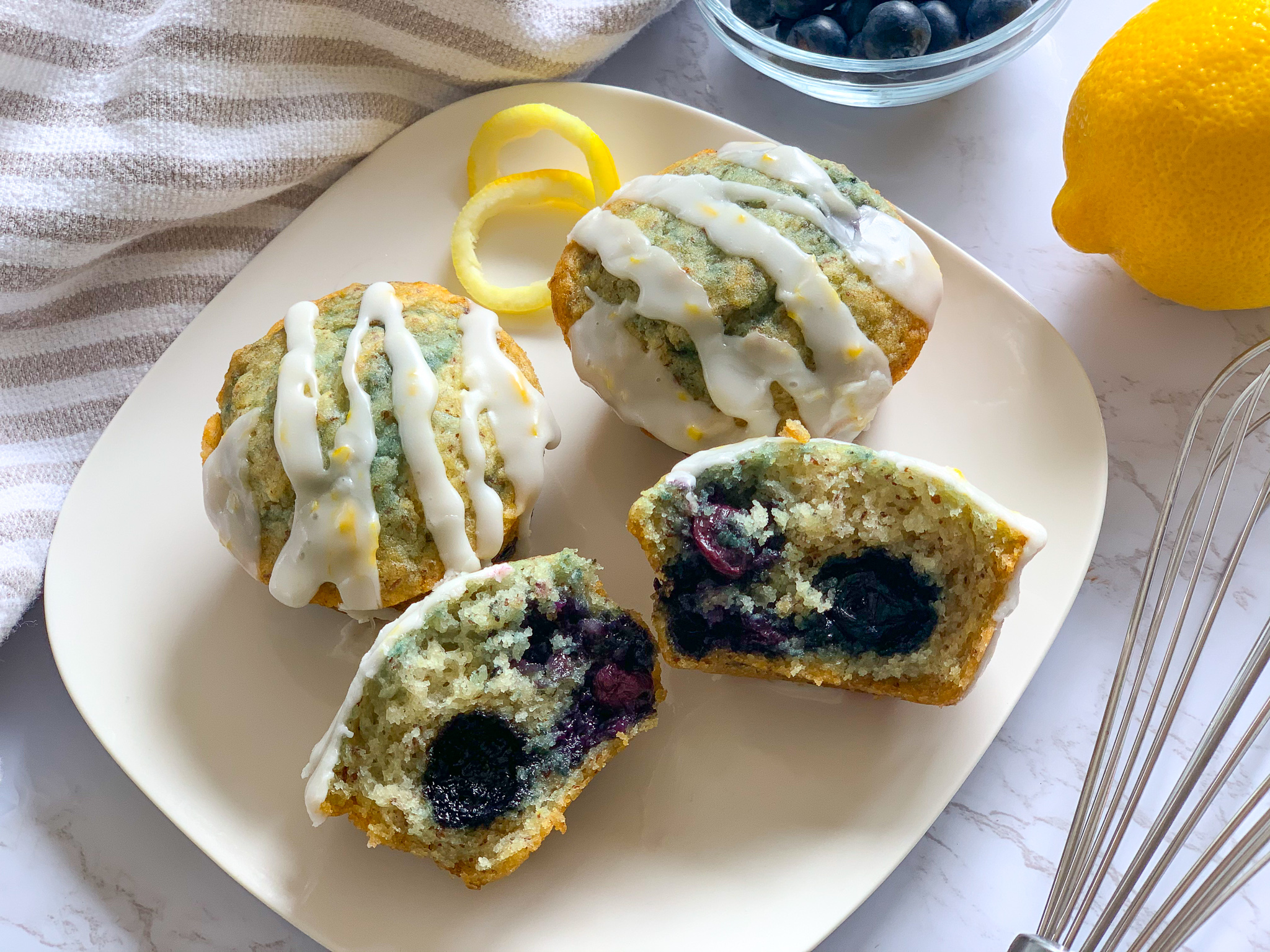 Easy Lemon Blueberry Muffins